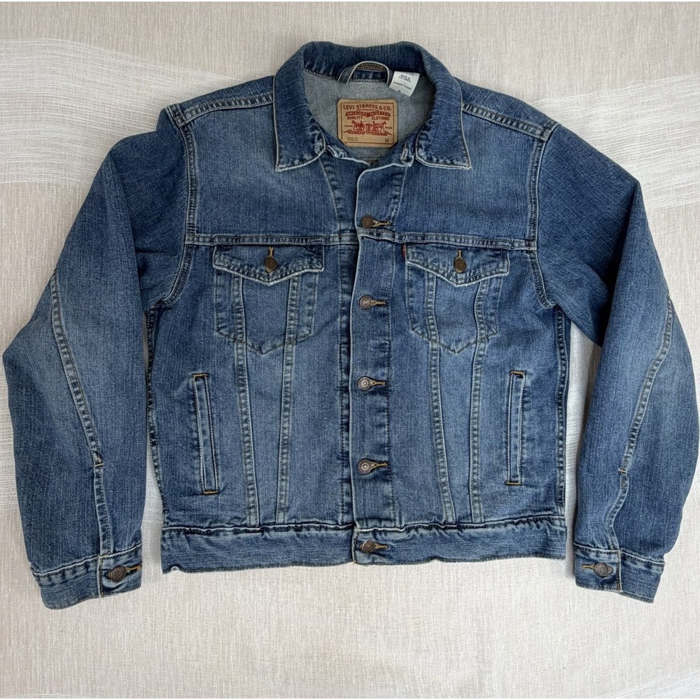 Vintage 2006 Levi's Standard Trucker Jacket 70507-0238 Men's Medium M Denim Jean